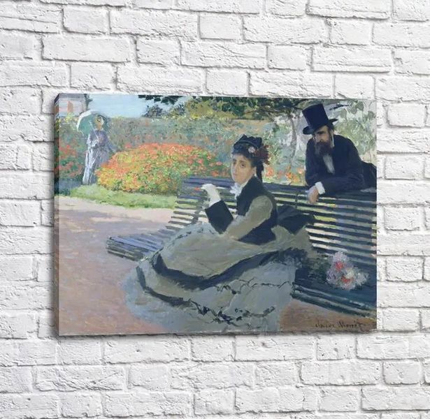 Картина Camille Monet on a Garden Bench, 1873 Mon14097 фото