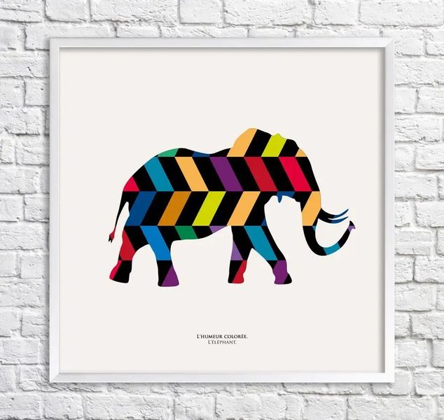 Постер Слон. Цветное настроение Min15866 фото