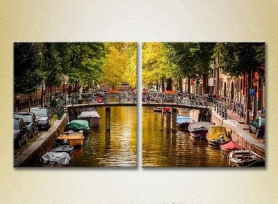 Модульные картины Амстердамский канал, Голландия_02 Gor9447 фото