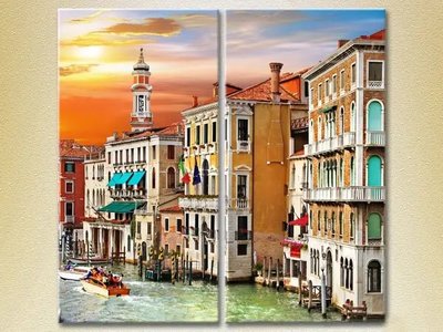 Модульные картины Италия, Венецианский канал Gor9047 фото