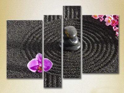 Tablouri modulare Orhidee și pietre de masaj TSv7997 фото