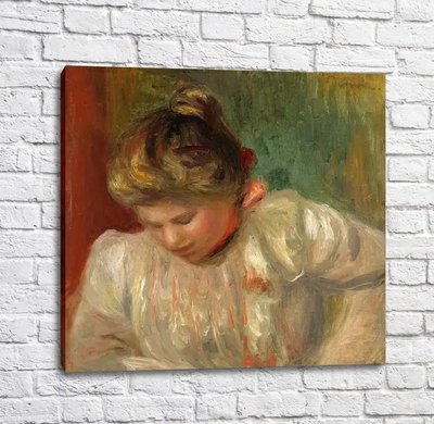 Pictură de Pierre Auguste Renoir Bust de fată, 1900 Ren14048 фото