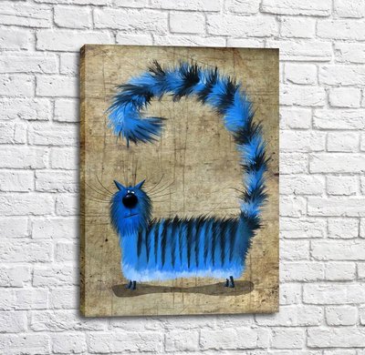Постер Синий полосатый кот Kot16971 фото