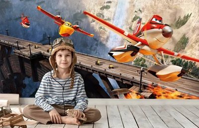 Фотообои Дасти Полейполе и его друзья на фоне моста, Самолеты Ger2789 фото
