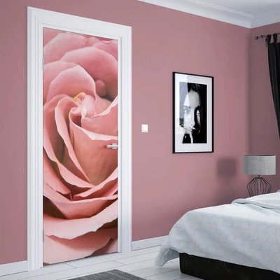 3Д наклейка на дверь, Розовые розы STD108 фото