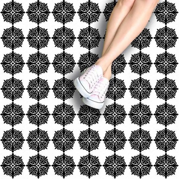 Placi ceramice cu modele negre P15 фото