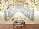 Fototapet - "Un arc de trandafiri deasupra apei pe fundalul unui tunel &icirc;n perspectivă" 3D4699 фото