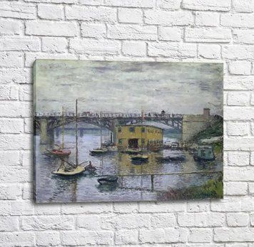 Картина The Bridge at Argenteuil on a Gray Day, 1876 Mon14400 фото