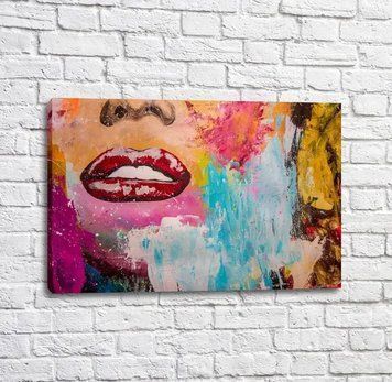 Poster Marilyn Monroe, buze, acril Izv17919 фото