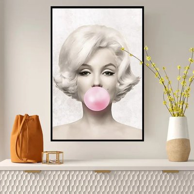 Marilyn Monroe, stilizare cu bule roz Dev14822 фото