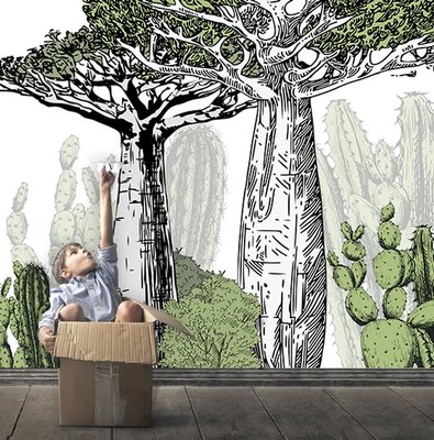 Baobabi și cactuși, nuanțe verzi Fot751 фото