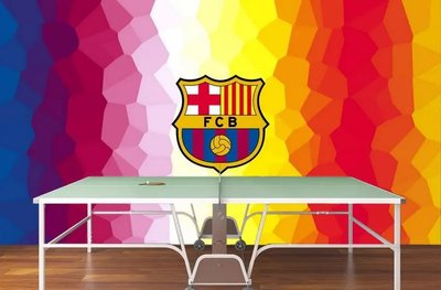 Логотип барселоны на разноцветном фоне, футбол Spo3001 фото