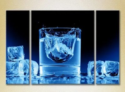 Imagini modulare Cuburi de gheață într-un pahar Eda10701 фото
