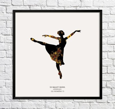 Постер Балерина. Хохломские узоры Min18689 фото