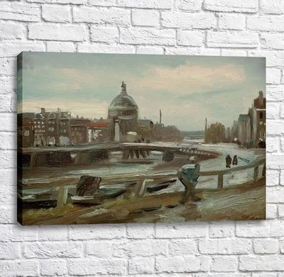 Pictura Canalului Singel din Amsterlam Van11651 фото