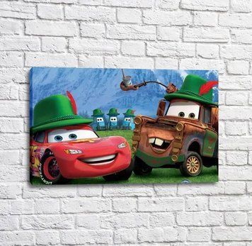 Poster Mater și McQueen &icirc;n pălării verzi Mul16372 фото
