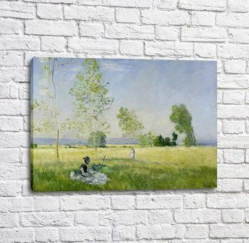 Картина Summer (Meadow at Bezons), 1874 Mon14353 фото