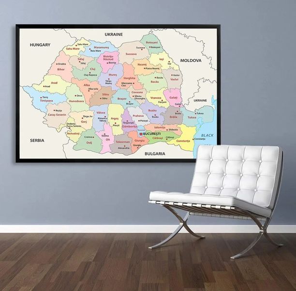 Harta politică a Rom&acirc;niei &icirc;n limba rom&acirc;nă Kar14871 фото
