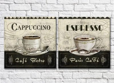 Модульные картины Cappuccino coffee cup Eda9203 фото