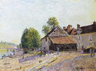 Landscape near Moret, 1884 Sis11203 фото