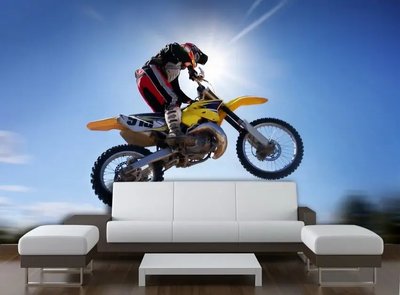 Atlet pe motocross pe cer, sport Spo2953 фото