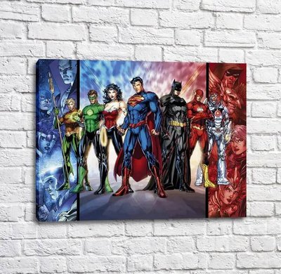 Постер Супермэн и его друзья, комиксы Mul16623 фото
