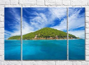 Triptic Insulă verde &icirc;n mare Mor10054 фото