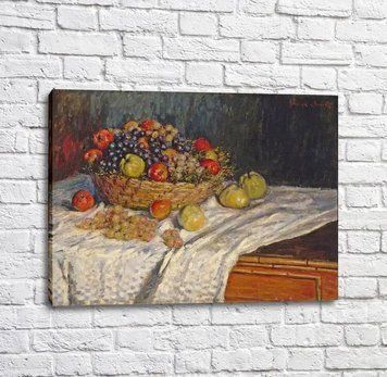 Картина Still Life with Apples and Grapes, 1879 Mon14355 фото