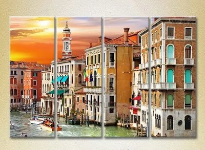 Модульные картины Италия, Венецианский канал Gor6856 фото