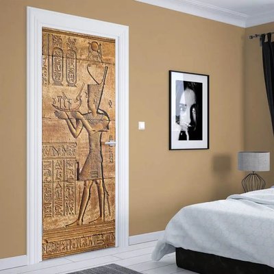 3Д наклейка на дверь, Египетская руна STD141 фото