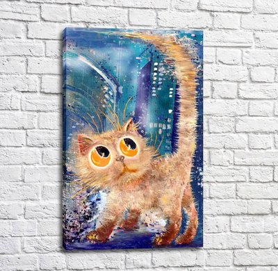 Poster pisică cu ochi galbeni Kot17035 фото