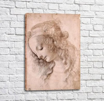 Pictură Capul unei fete, Da Vinci Leo14258 фото