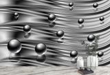 Fototapet - "Sfere negre pe mătase, abstracție 3D" 3D3840 фото