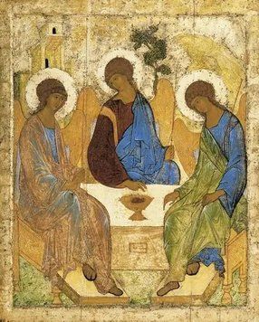 Icoana Sfintei Treimi de Andrei Rublev Rel10990 фото