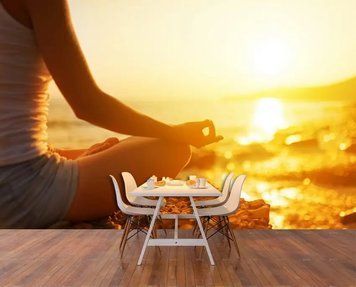 Fototapet - "Fototapet Fată pe plajă, yoga" Spo3040 фото