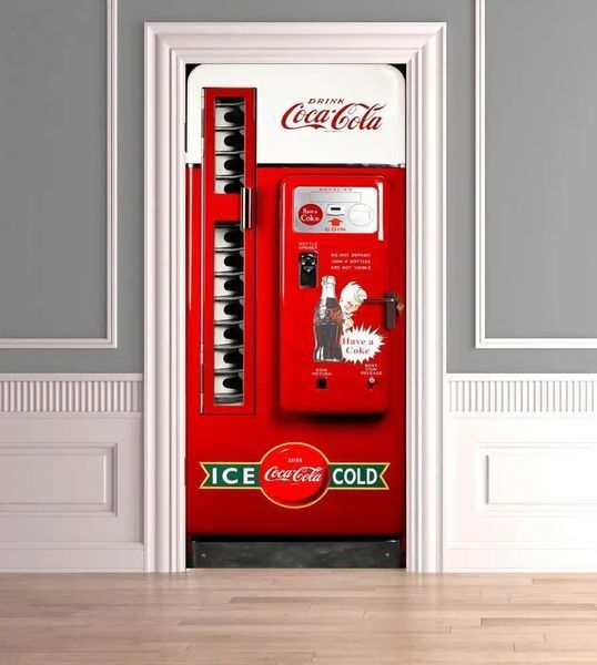 Autocolant 3D pentru ușă, Coca-Cola STD57 фото