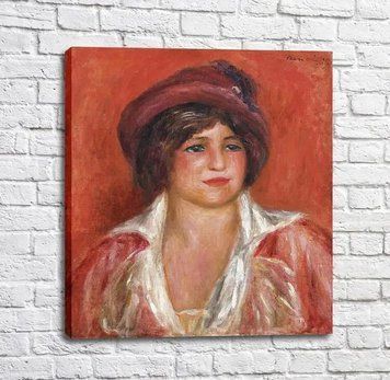 Pictură de Pierre Auguste Renoir T&acirc;nără &icirc;n pălărie, 1912 Ren14360 фото