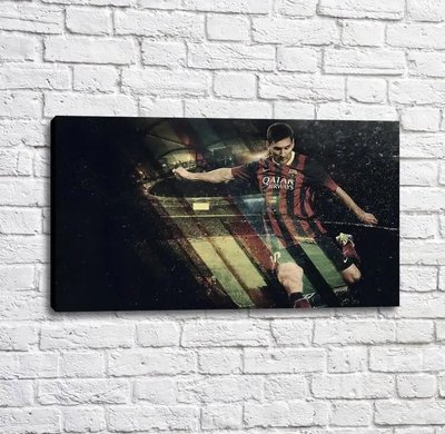 Poster Lionel Messi lovind mingea Fut17393 фото