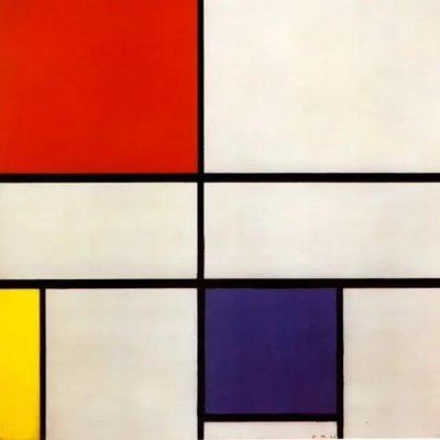 Compoziție cu roșu, galben și albastru 1935 Mondrian Abs12910 фото