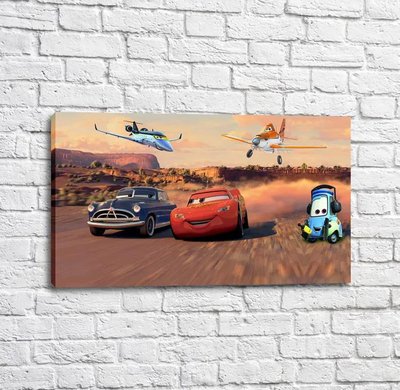 Poster Fulger McQueen și Doc Hudson în deșert Mul16330 фото