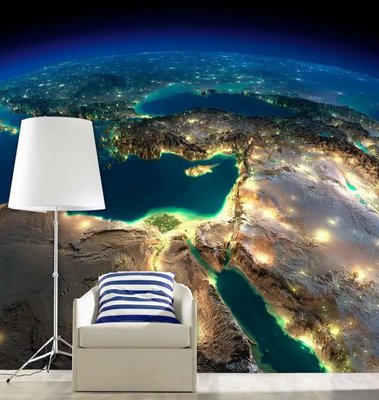 Fototapet Planeta Pământ Orientul Mijlociu, vedere din spațiu Kos2062 фото