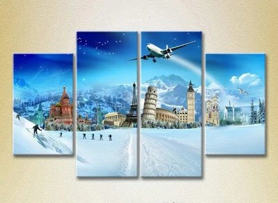 Picturi modulare Monumente ale arhitecturii mondiale pe un fundal de iarnă_03 Gor10662 фото