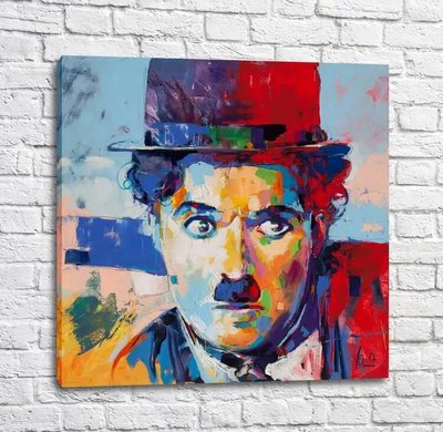 Poster Charlie Chaplin într-o pălărie, acrilic Izv17981 фото