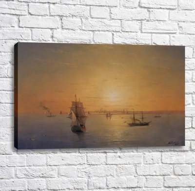 Картина Русский флот на закате. 1888 Ayv13513 фото