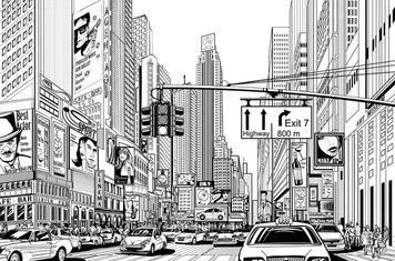 Fototapet - "Fototapet Schița orașului New York" Gor4113 фото