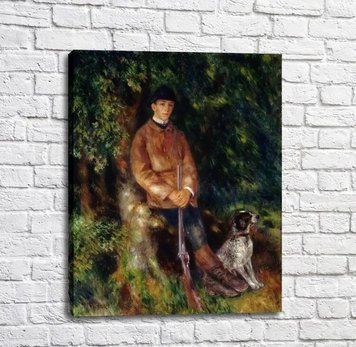 Pictură Pierre Auguste Renoir, franceză, Portretul lui Alfred Berard cu c&acirc;inele său Ren14514 фото