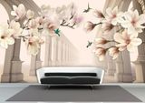 Fototapet - "Fototapete 3d magnolie si colibri" 3D4814 фото