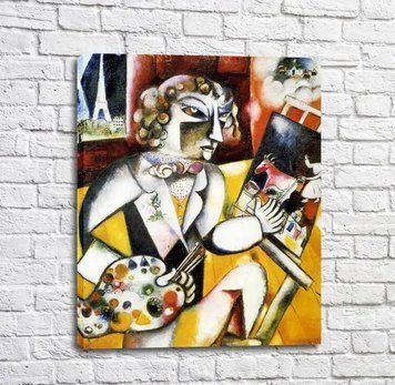 Картина Marc Chagall Автомобильportrait aux sept doigts Mar13566 фото
