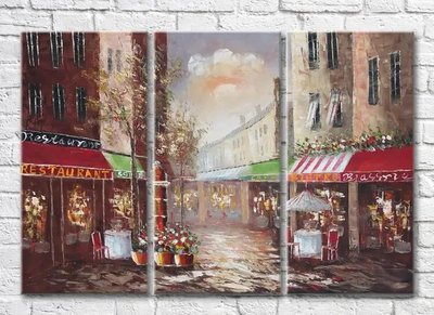 Триптих Уличные кафе и рестораны Sre7565 фото