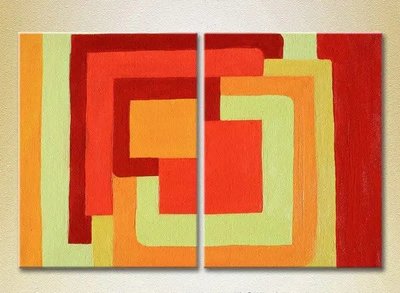 Модульные картины Абстракция яркие квадраты Abs8815 фото